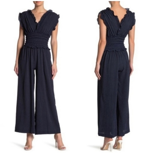 Max Studio Pants - Max Studio Black/white Pin Stripe Wide Leg Jumpsuit - NWT, Sz L